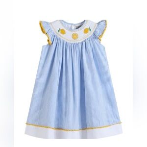 Lil Cactus Striped Smocked Lemon Dress NWT 12-18 M
